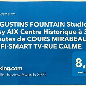 Augustins Fountain Studio: Cozy Historic Aix Center Retreat Apartment